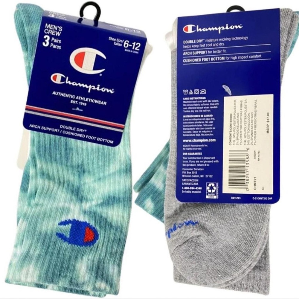 New Champion Men's Athletic Crewā Socks - 3pqck